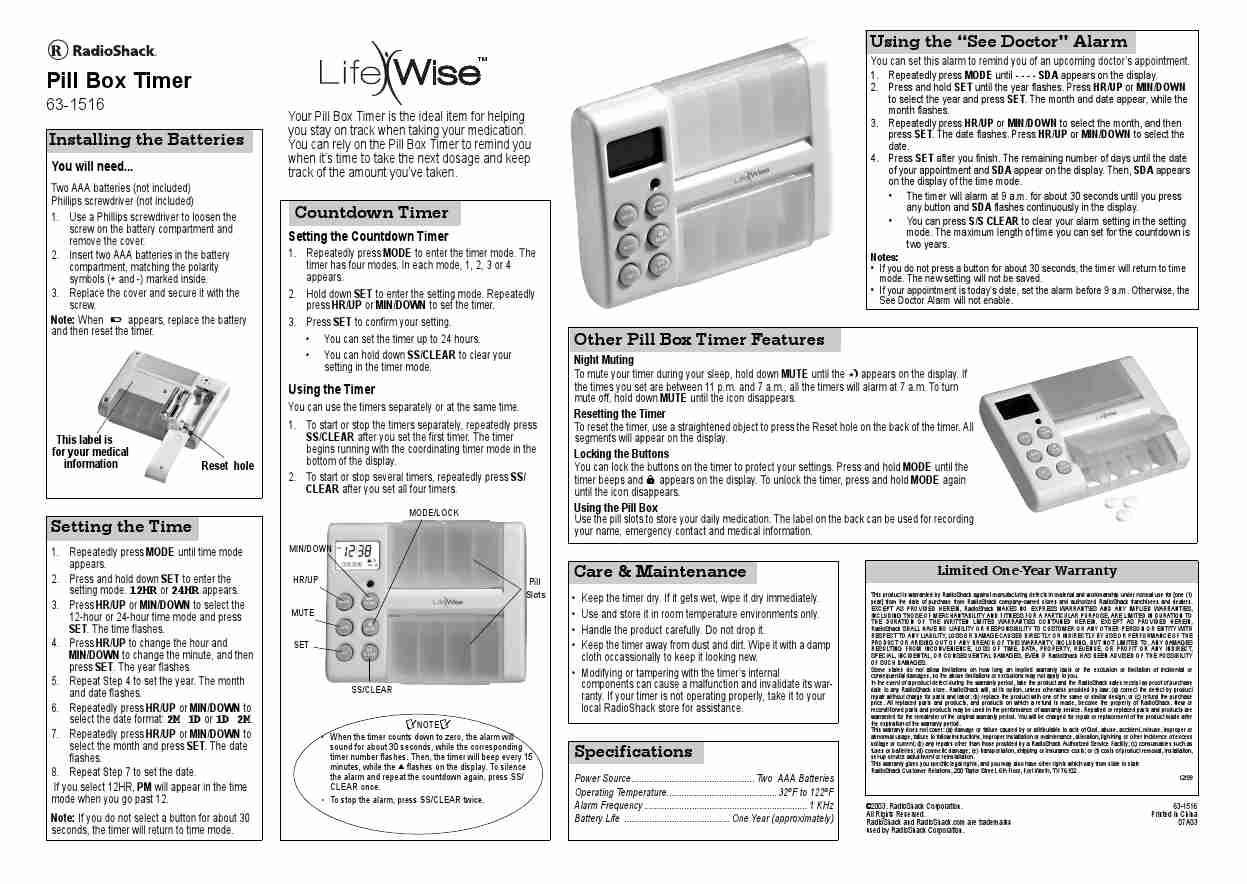 Radio Shack Pill Reminder Device 63-1516-page_pdf